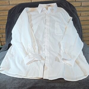 Daniel Ellissa Men's Regular Fit Dress Shirt White 19.5 36/37 Cotton Blend